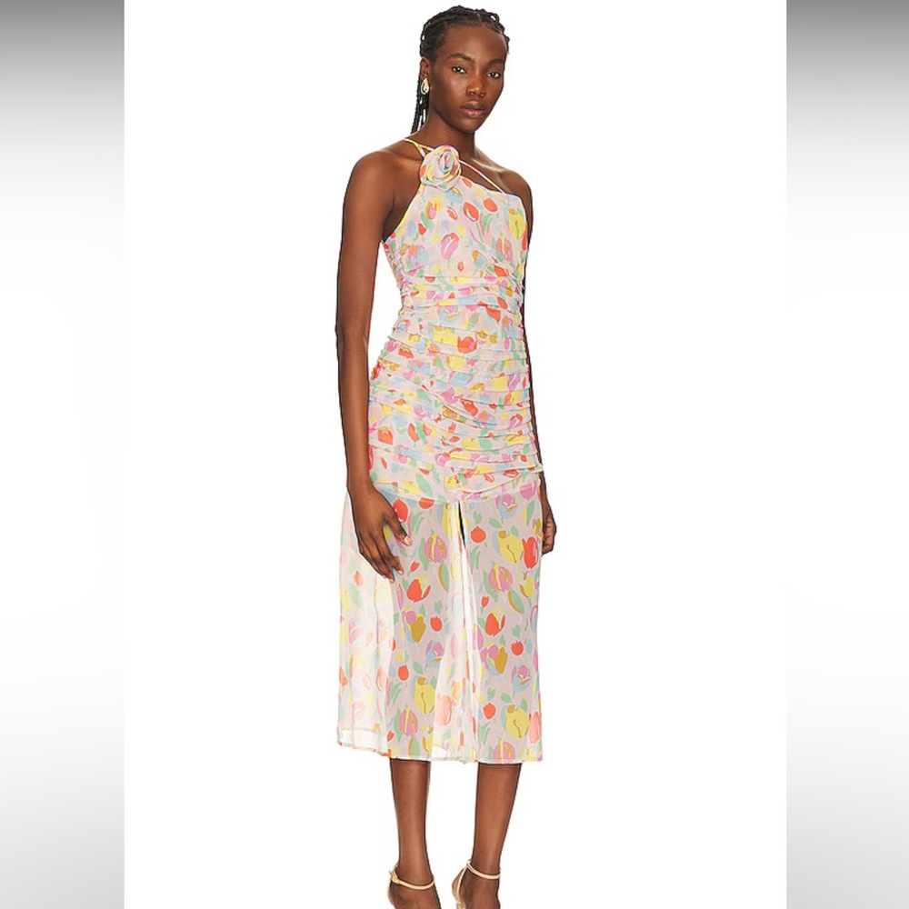 For Love & Lemons DESMONA MIDI DRESS, size Medium